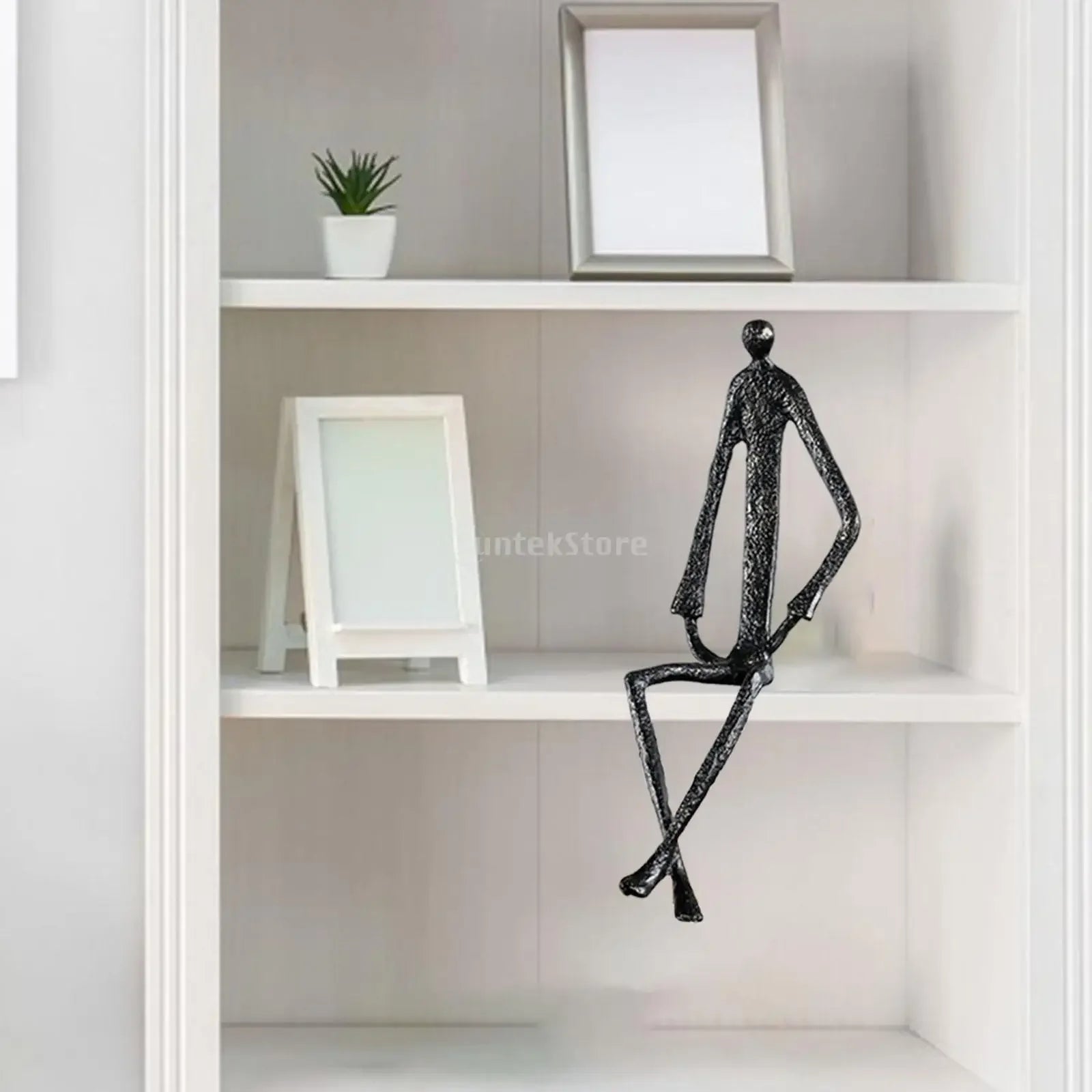 Abstract Human Figurine Metal Statue Collectible Art Sculpture for Living Room Home Table Decoration... - House Of Avana