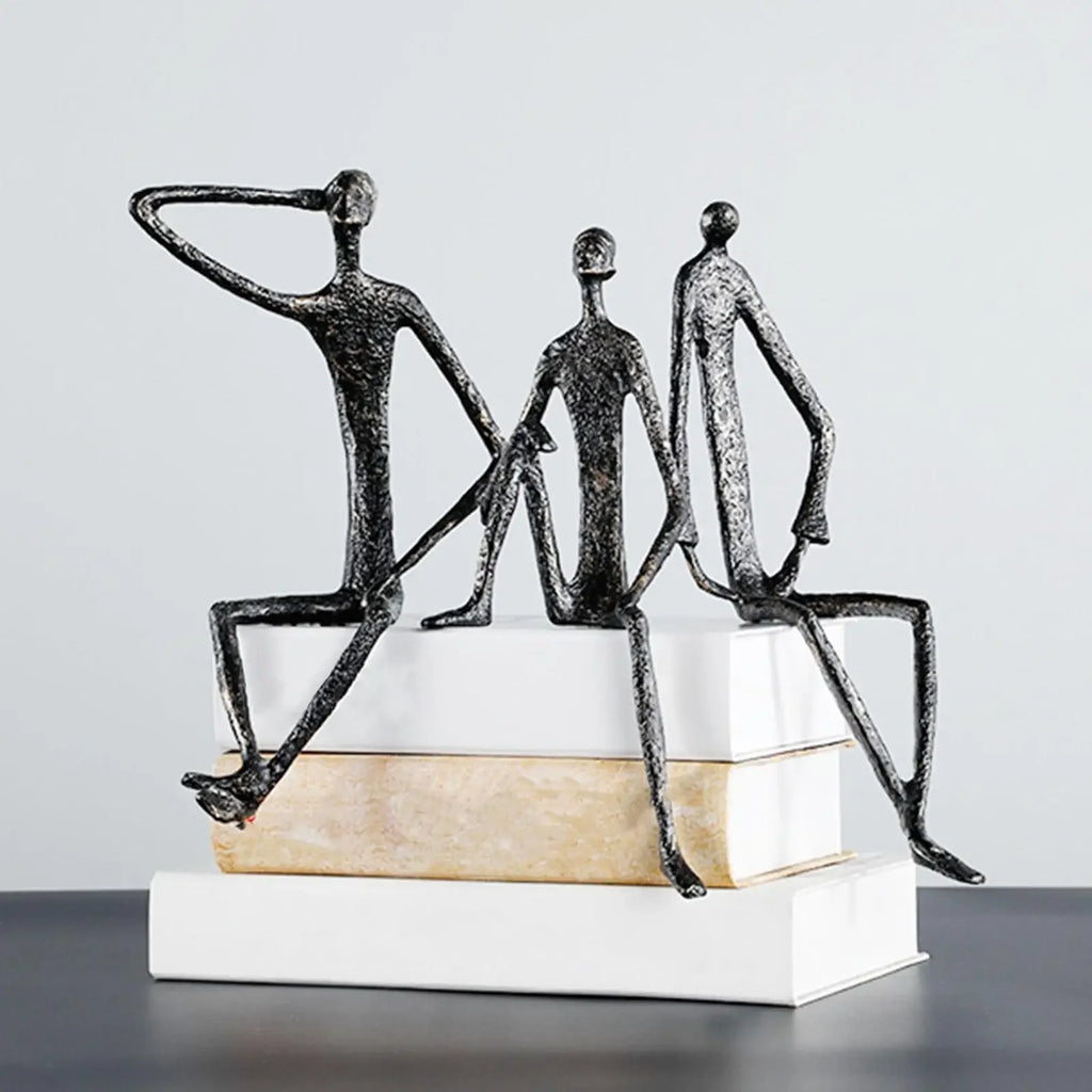 Abstract Human Figurine Metal Statue Collectible Art Sculpture for Living Room Home Table Decoration... - House Of Avana