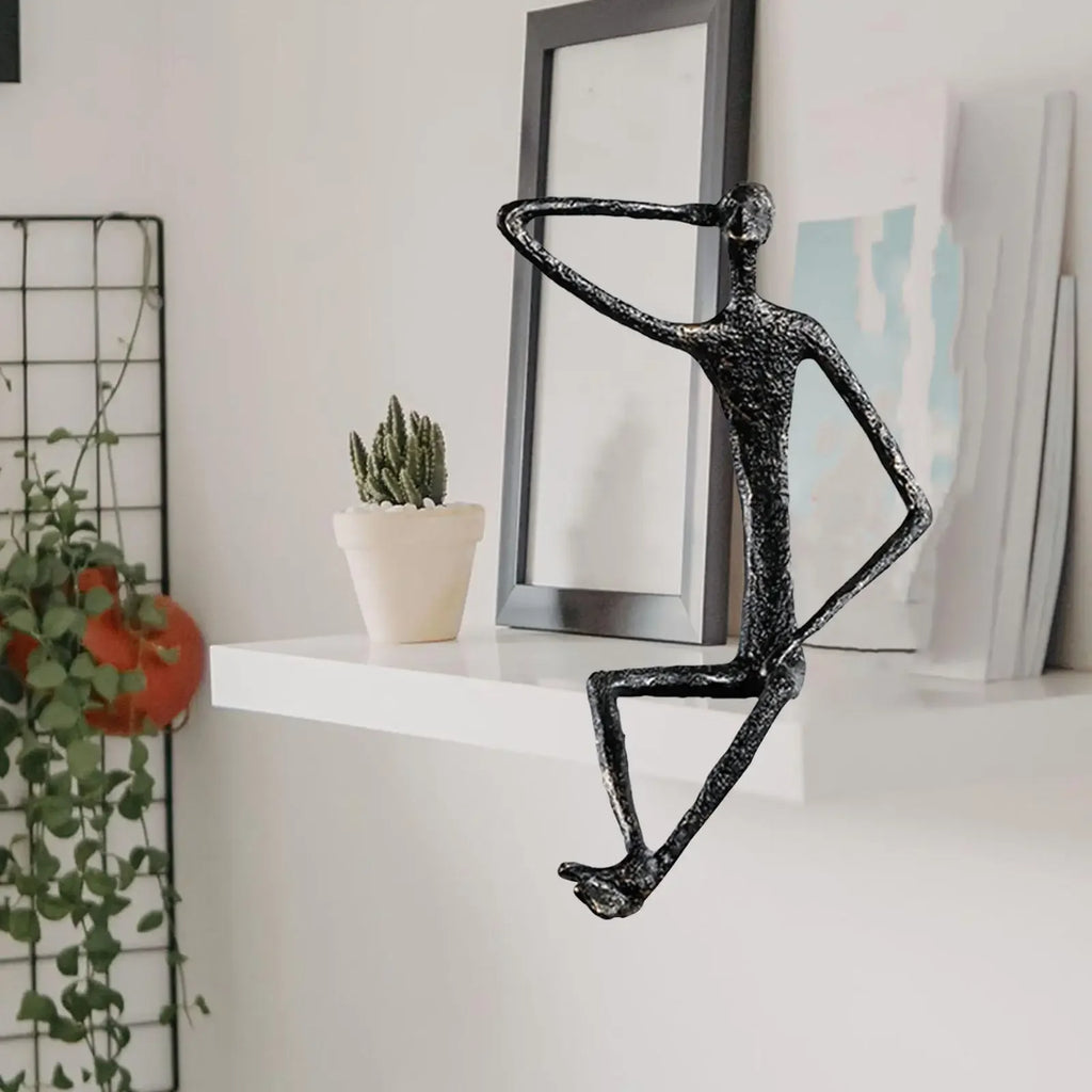 Abstract Human Figurine Metal Statue Collectible Art Sculpture for Living Room Home Table Decoration... - House Of Avana