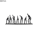 Seven People Black Cast Iron Figures Sculpture Desk Decoration Crafts Ornaments Abstract Characters Statue Room Aesthetic Decor - House Of Avana