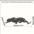 Abstract Leopard Sculpture - Gold Finish, side view - House Of Avana