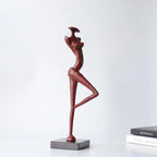 Abstract Metal Figurine - Black Female Sculpture, detail shot - House Of Avana