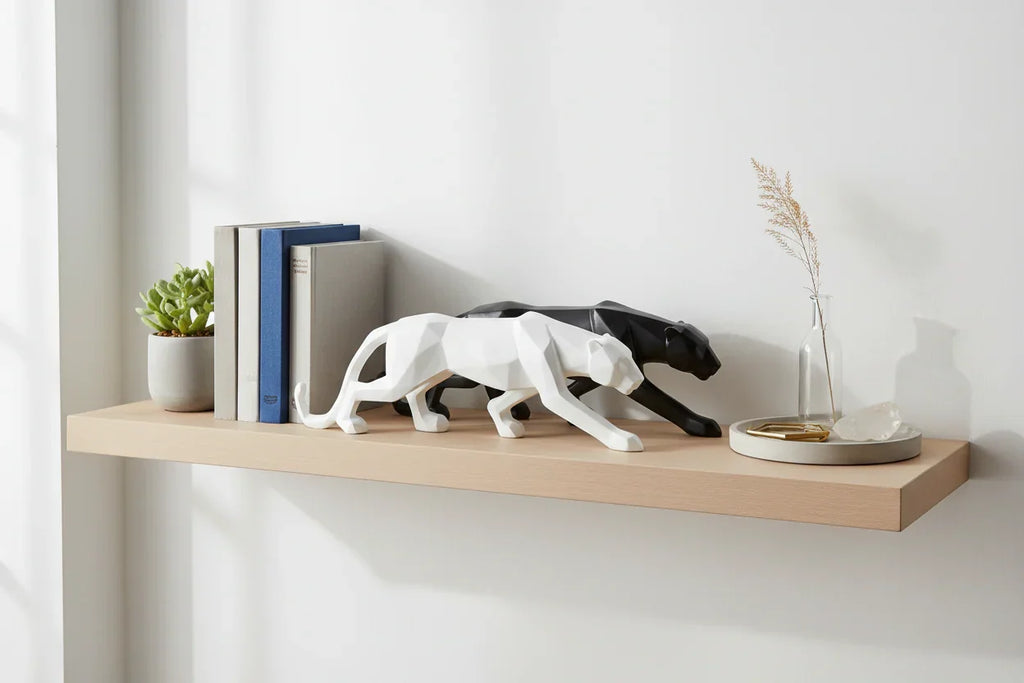 Abstract Panther Statue with Geometric Pattern House Of Avana