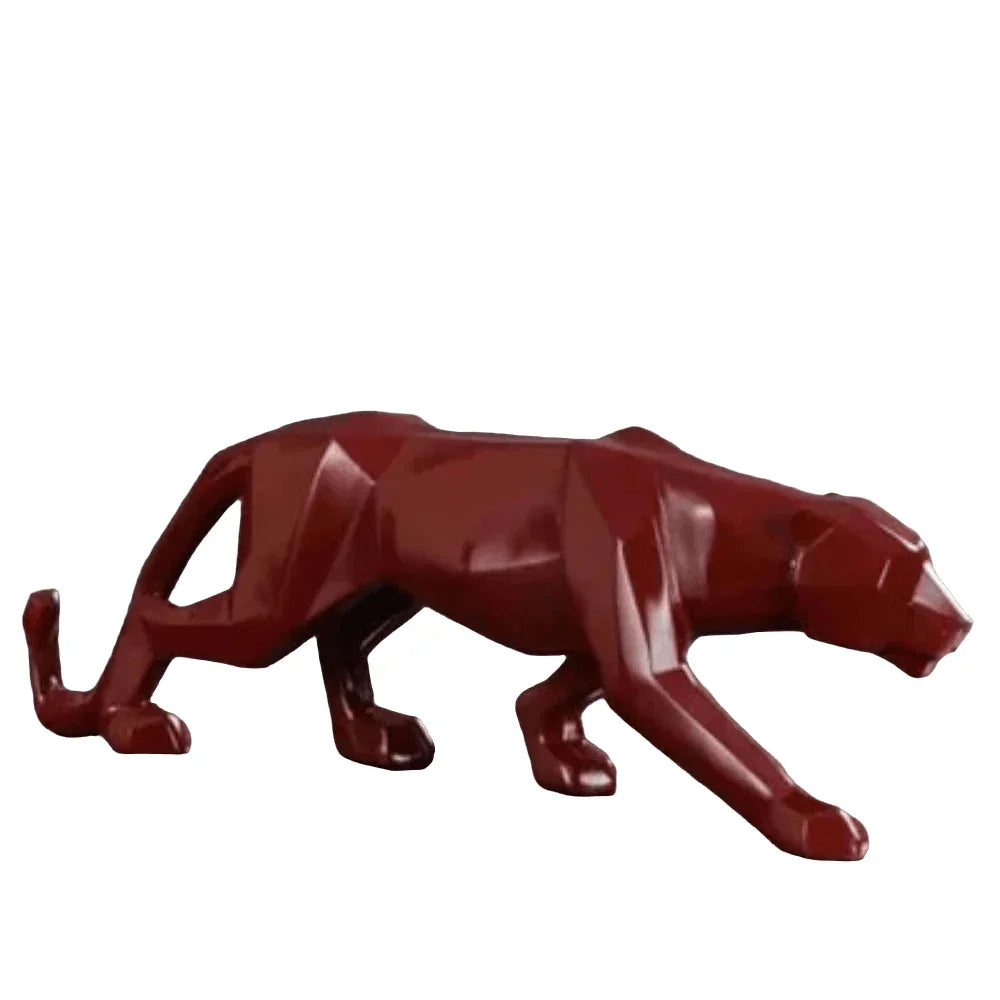 Abstract Panther Statue with Geometric Pattern - House Of Avana