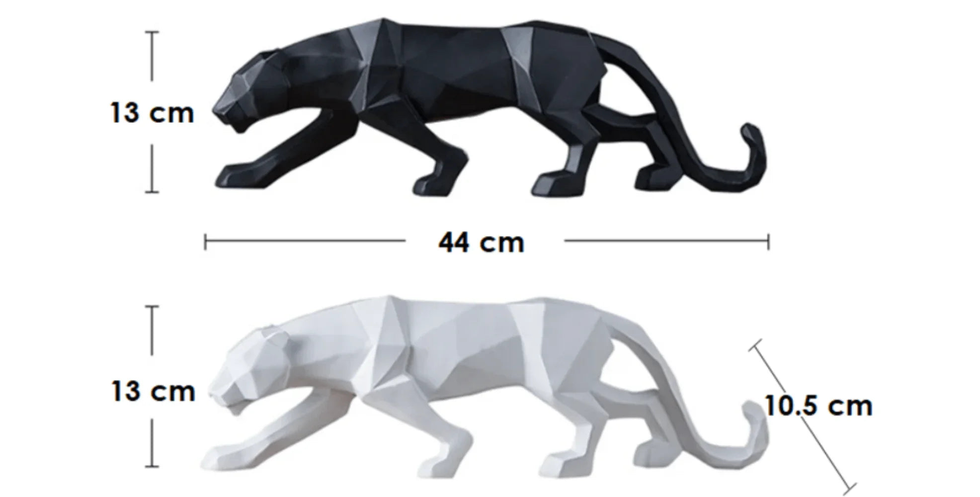Abstract Panther Statue with Geometric Pattern - House Of Avana