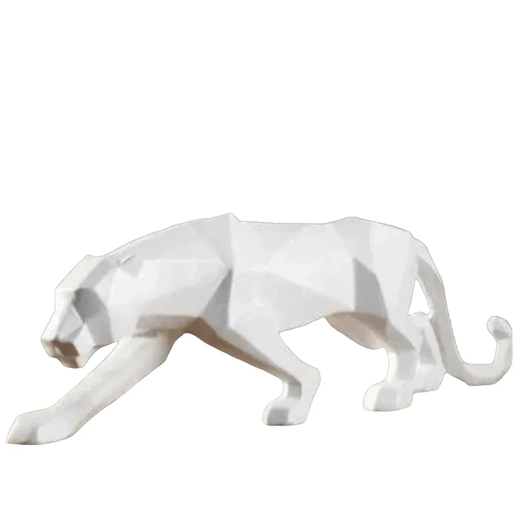 Abstract Panther Statue with Geometric Pattern - House Of Avana