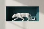 Abstract Panther Statue with Geometric Pattern House Of Avana