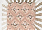Abstract Peach Diamond Patterns - Minky / Jersey Crib Sheets, front view - House Of Avana