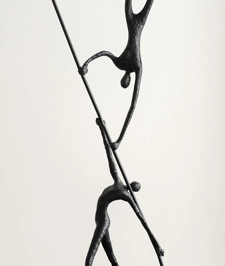 Abstract Sculpture - Acrobatic Figurine Gold Finish, in-use display - House Of Avana