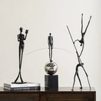 Abstract Sculpture - Acrobatic Figurine Gold Finish, detail shot - House Of Avana