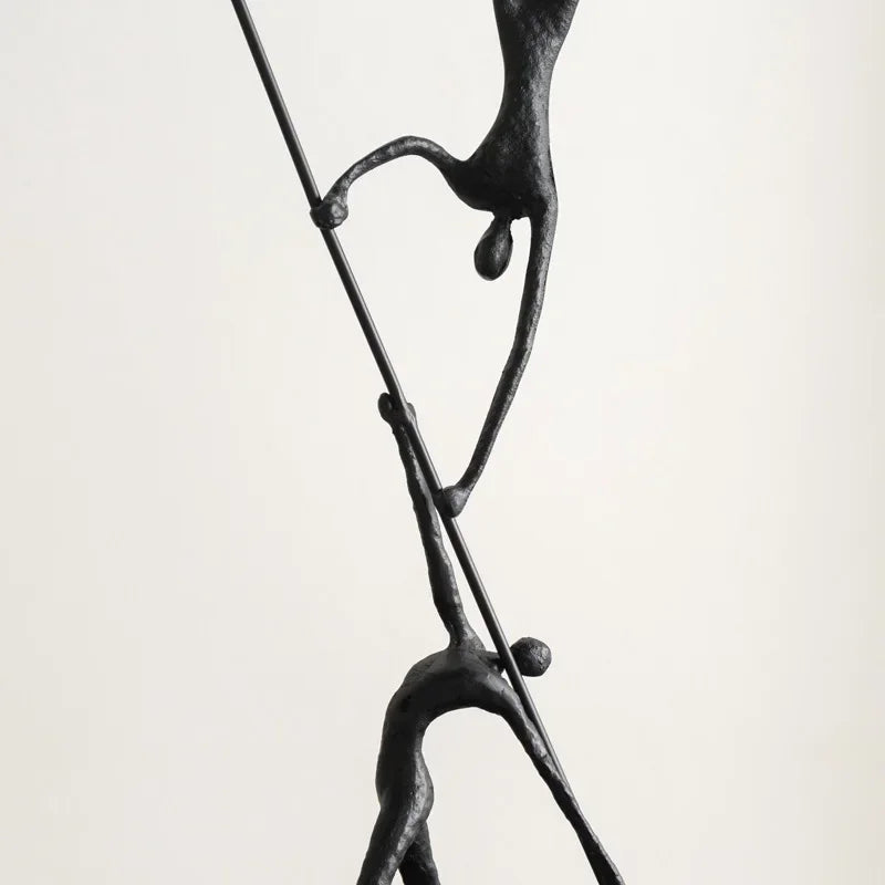 Abstract Sculpture - Acrobatic Figurine Gold Finish, lifestyle image - House Of Avana