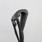 Of Cast Iron Abstract Human-shaped Sculpture Art - Marble Base, Indoor and Outdoor Home Decor, Suitable... - House Of Avana