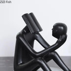 Book Reader Figure Sculpture Room Aesthetic Decor Creative Character Resins Crafts Abstract Figures... - House Of Avana
