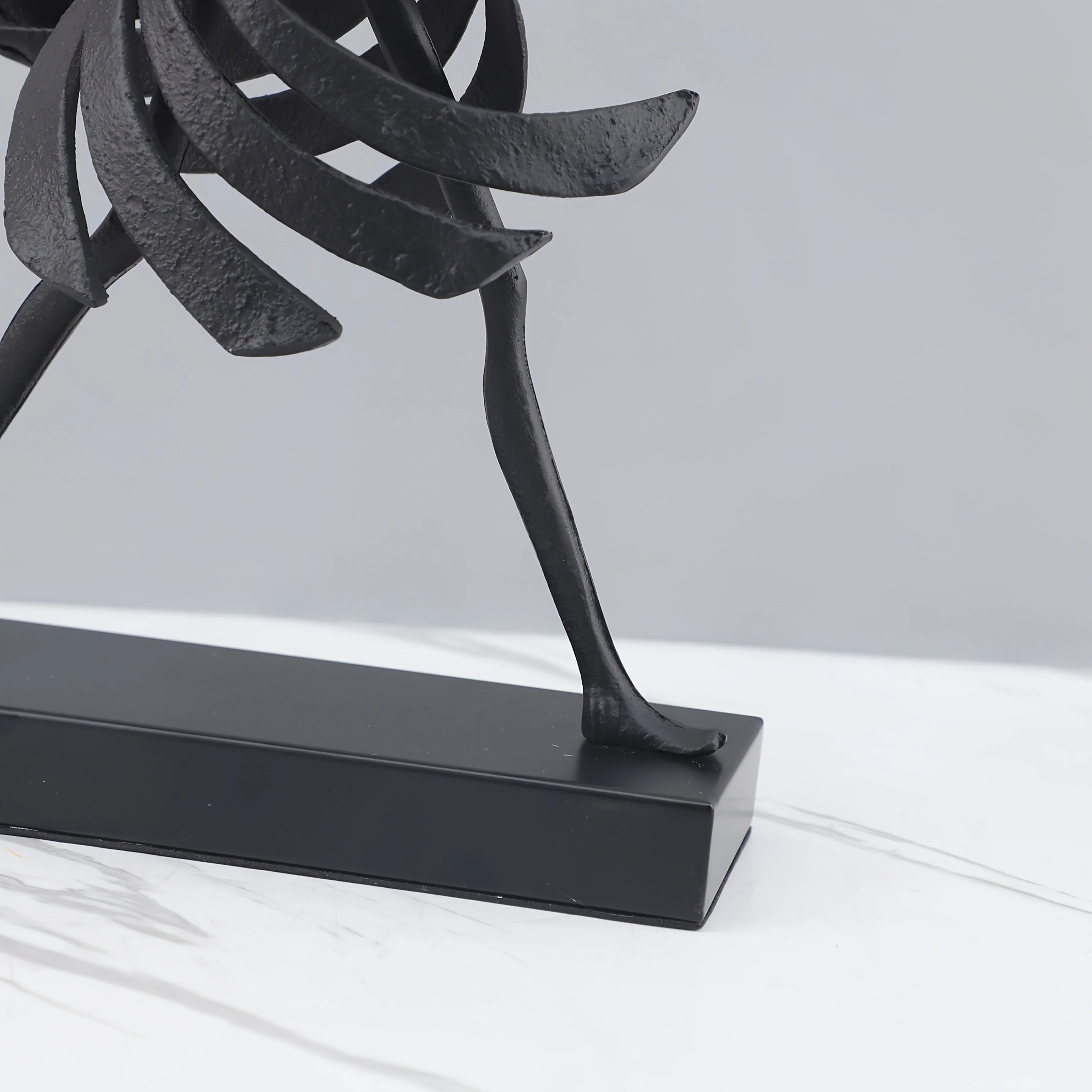 Abstract Metal with Marble Base, Skirt Goddess Human Figure Sculpture Artwork, Suitable for Living Room,... - House Of Avana