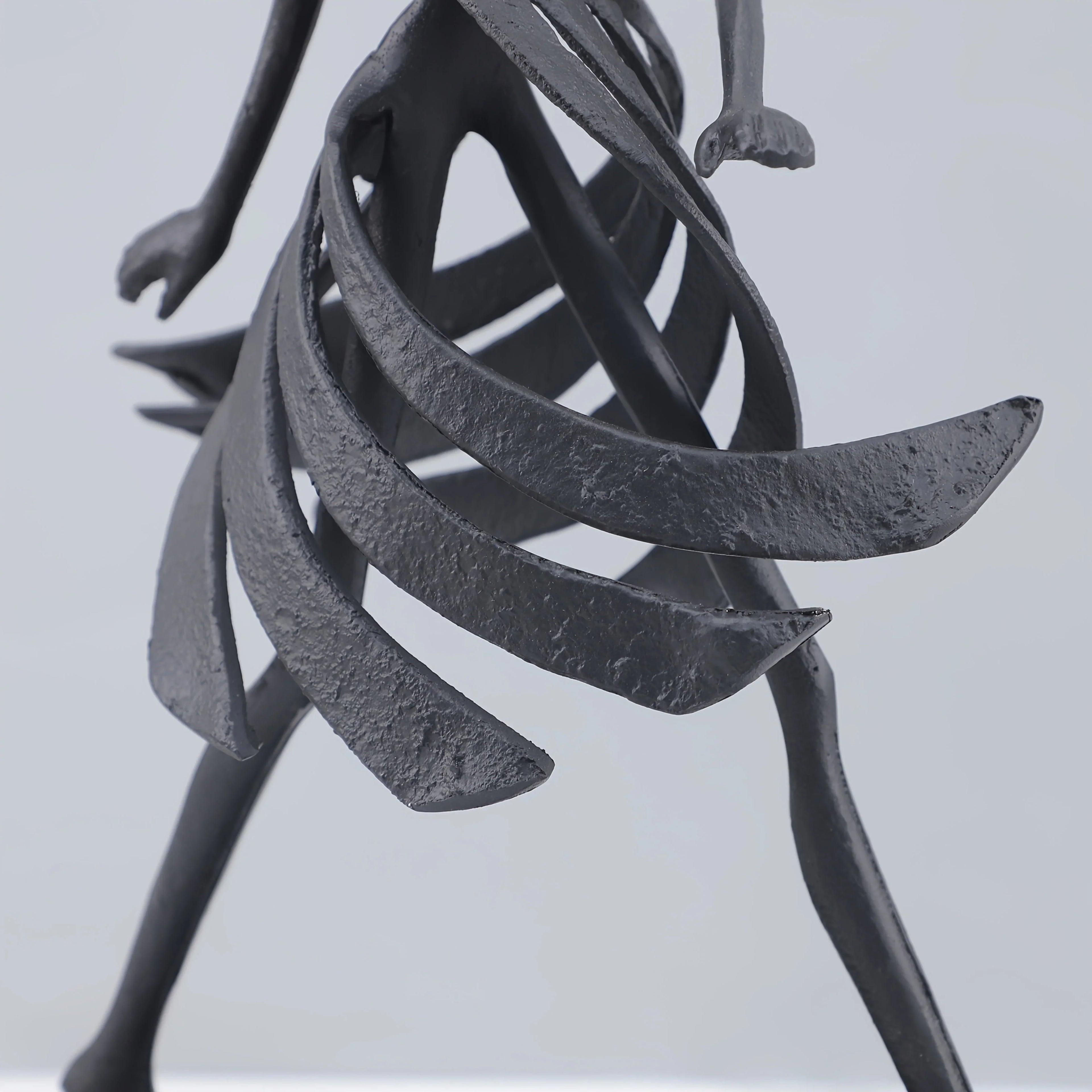 Abstract Metal with Marble Base, Skirt Goddess Human Figure Sculpture Artwork, Suitable for Living Room,... - House Of Avana