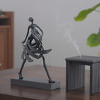 Abstract Metal with Marble Base, Skirt Goddess Human Figure Sculpture Artwork, Suitable for Living Room,... - House Of Avana