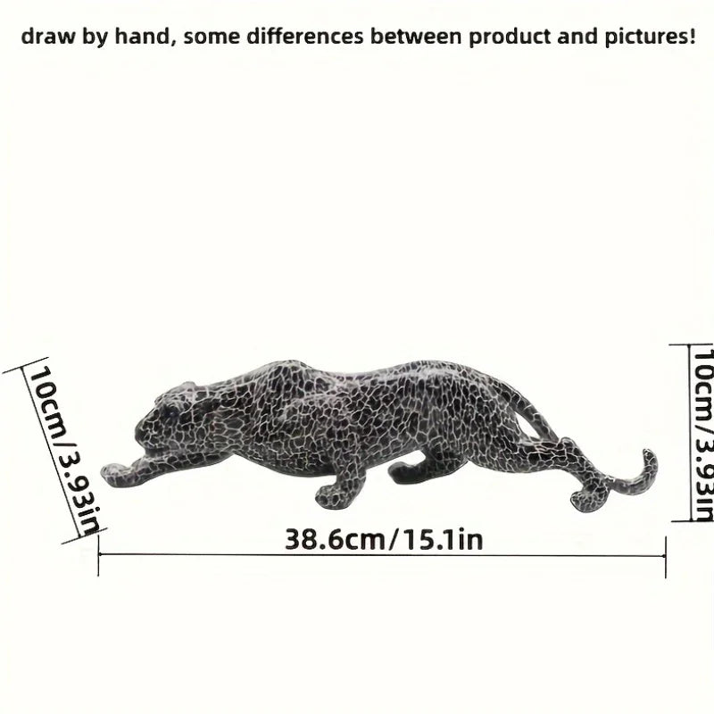 Creative Resin Leopard Sculpture - Abstract Animal Figurine for Home, Office, Living Room, Study Desk... - House Of Avana