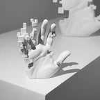 Modern Abstract Sculpture - 20cm Mosaic Figurine, angled view - House Of Avana