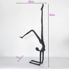 Abstract Sculpture - Modern Iron Dancer, angled view - House Of Avana