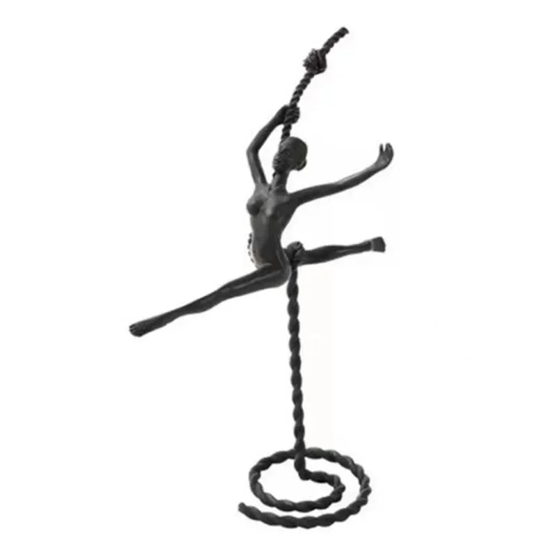 Abstract Sculpture - Modern Iron Dancer, angled view - House Of Avana