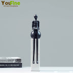 Abstract Metal Sculpture Creative Character Handcrafts Marble Base Figurines for Home Office Decoration... - House Of Avana