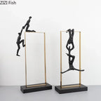 Bungee Jumping Extreme Athlete Figures Sculpture Climbing Character Resins Statue Abstract Crafts Desk... - House Of Avana