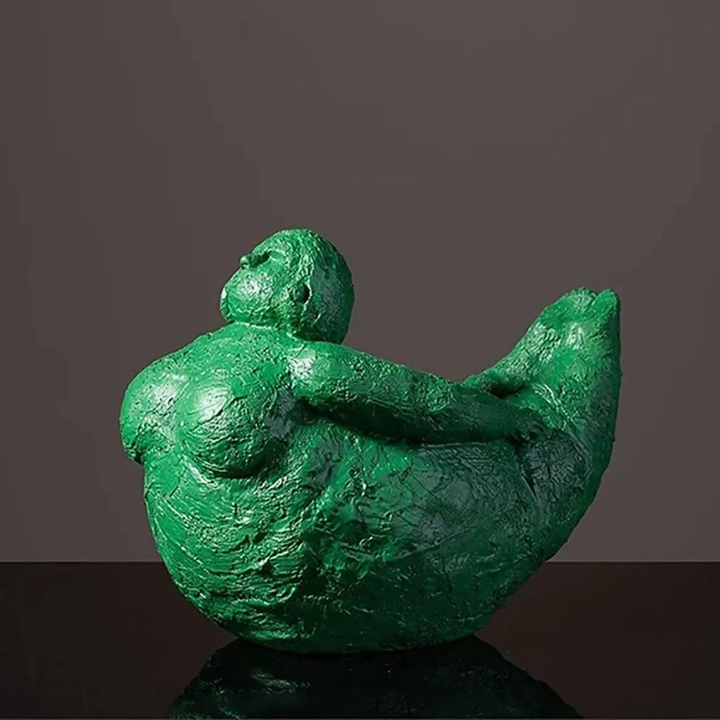 Abstract Sculpture Graceful Yoga Fat Woman Artwork Bedroom Living Room Home Decoration Ornaments Resin... - House Of Avana