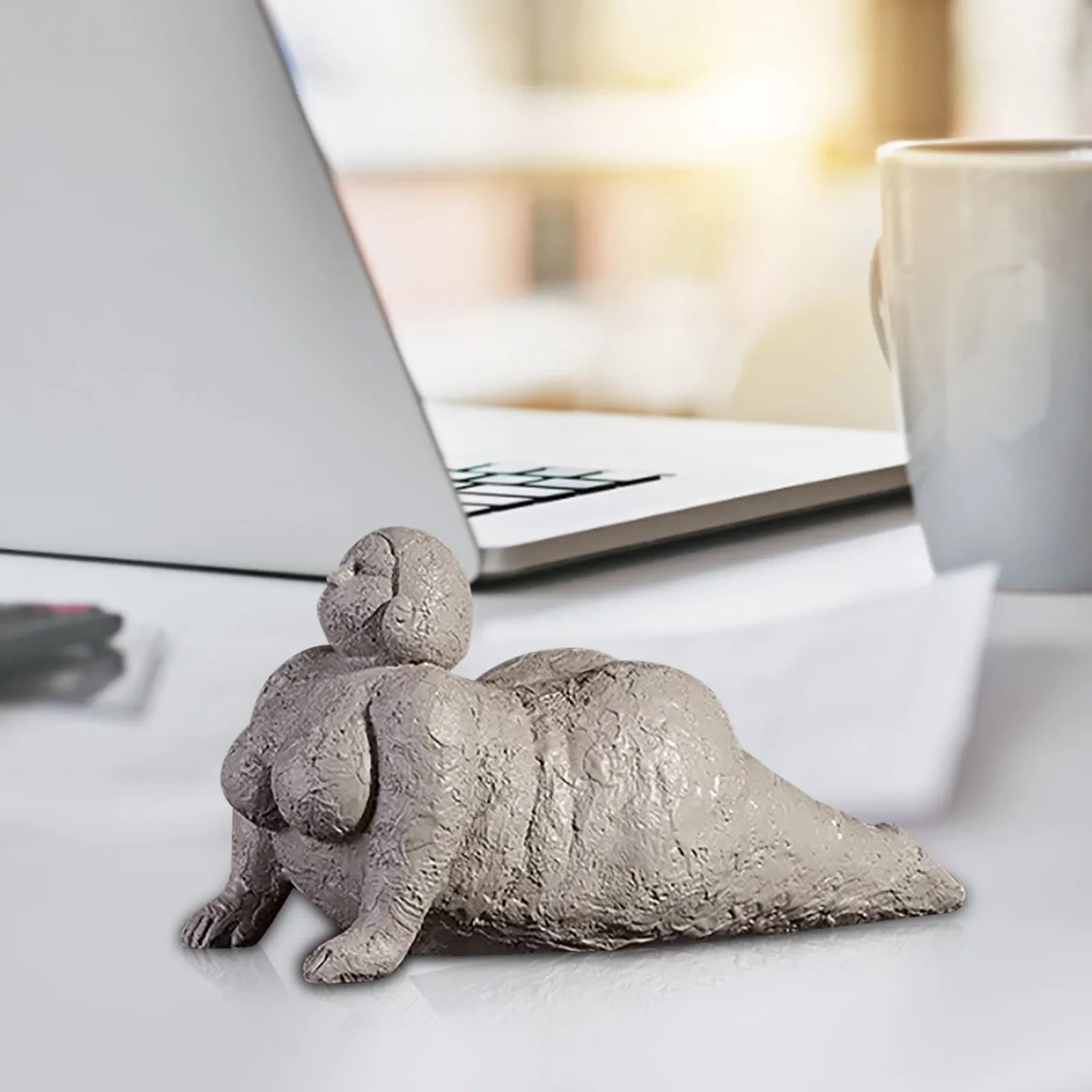 Abstract Sculpture Graceful Yoga Fat Woman Artwork Bedroom Living Room Home Decoration Ornaments Resin... - House Of Avana