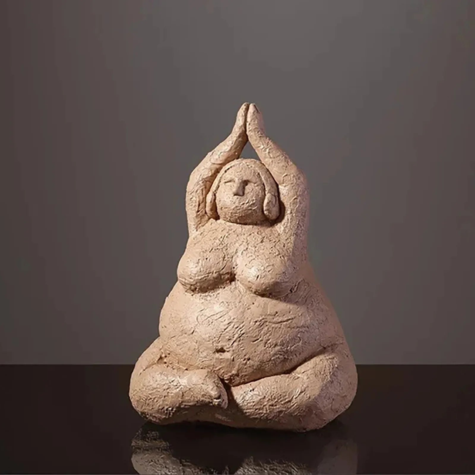 Abstract Sculpture Graceful Yoga Fat Woman Artwork Bedroom Living Room Home Decoration Ornaments Resin... - House Of Avana