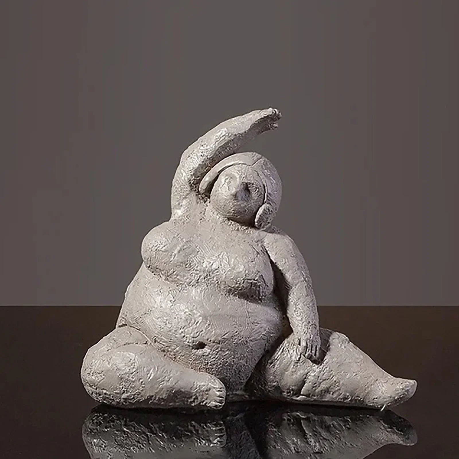Abstract Sculpture Graceful Yoga Fat Woman Artwork Bedroom Living Room Home Decoration Ornaments Resin... - House Of Avana