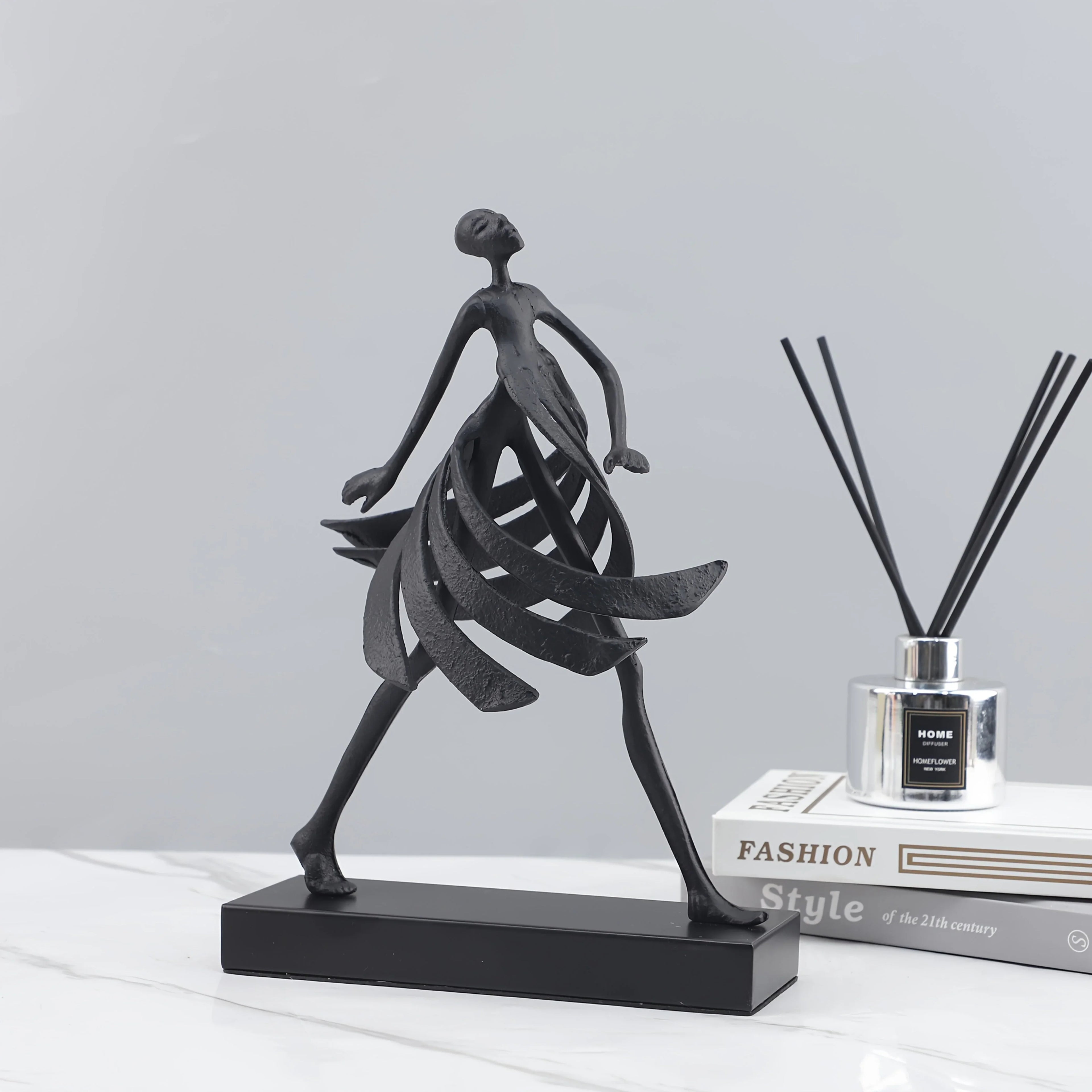 Abstract Sculpture - White Marble Goddess Figure, lifestyle image - House Of Avana