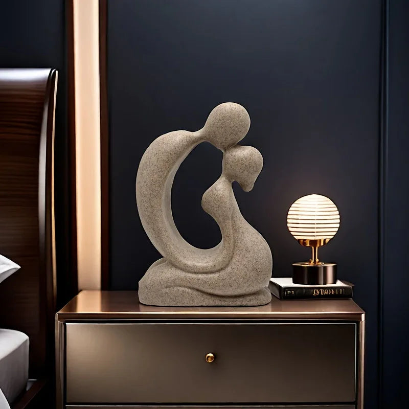 Abstract Art Figure, Creative Couple Kissing, Bar Cabinet Tv Stand Bedroom Home Decorabstract Art... - House Of Avana