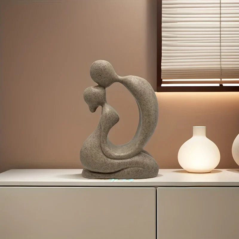 Abstract Art Figure, Creative Couple Kissing, Bar Cabinet Tv Stand Bedroom Home Decorabstract Art... - House Of Avana