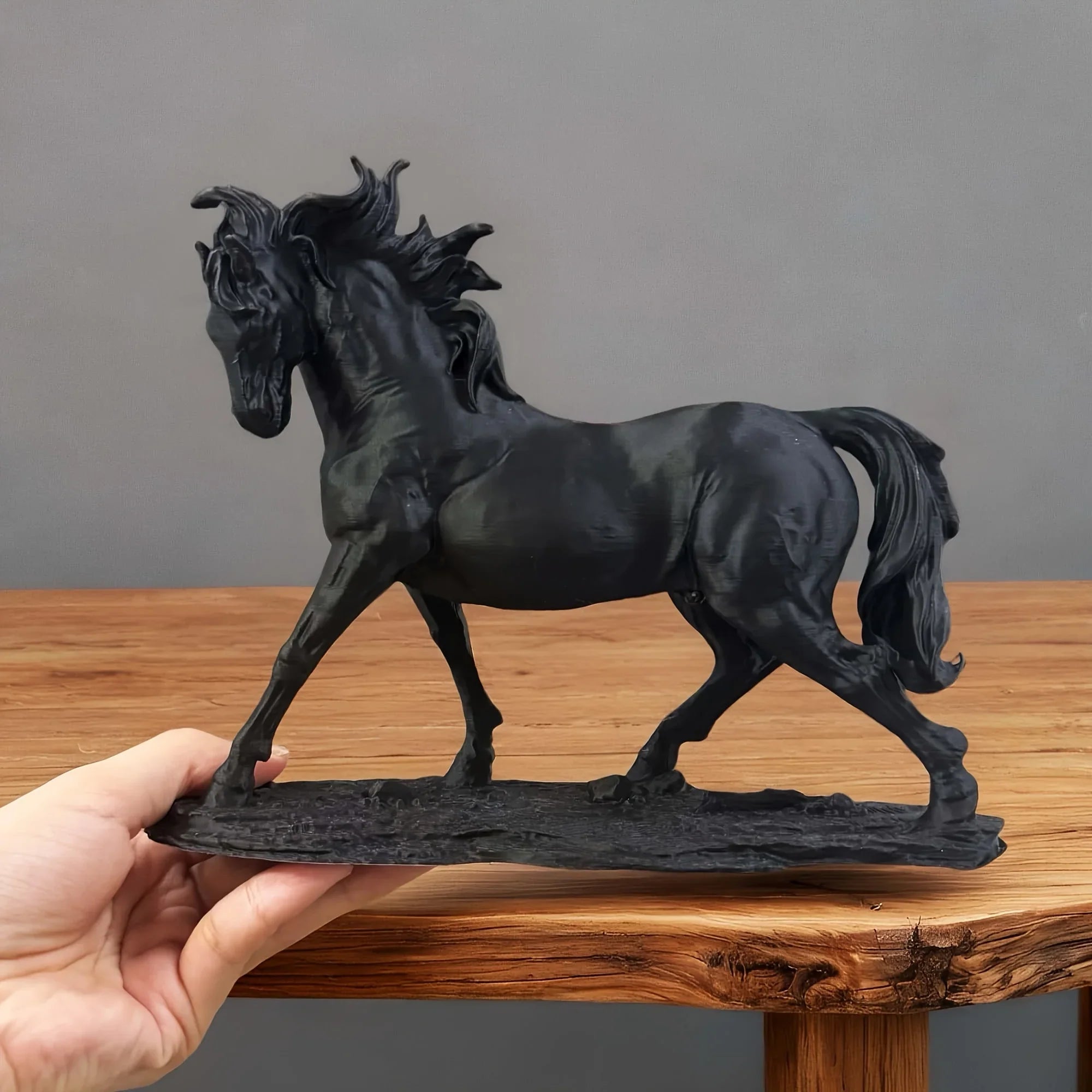 Elegant Walking Horse Statue | Abstract Resin Decor for Living Room, Office Desk, and Wine Cabinet -... - House Of Avana