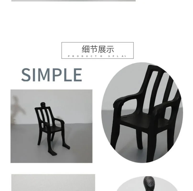 Abstract Statue - Dancing Girl Iron Finish, lifestyle image - House Of Avana