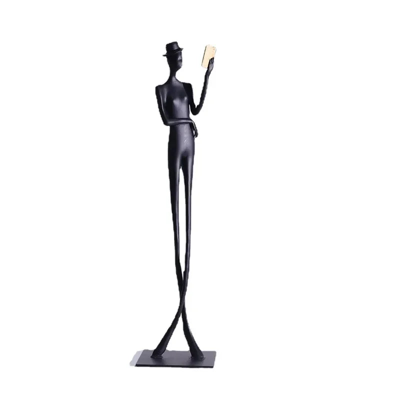 Abstract Statue - Iron Reading Figure, product packaging - House Of Avana