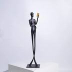 Abstract Statue - Iron Reading Figure, top view - House Of Avana