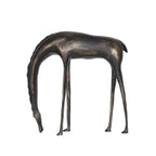 Retro Cast Iron Stylized Abstract Horse Statue - House Of Avana