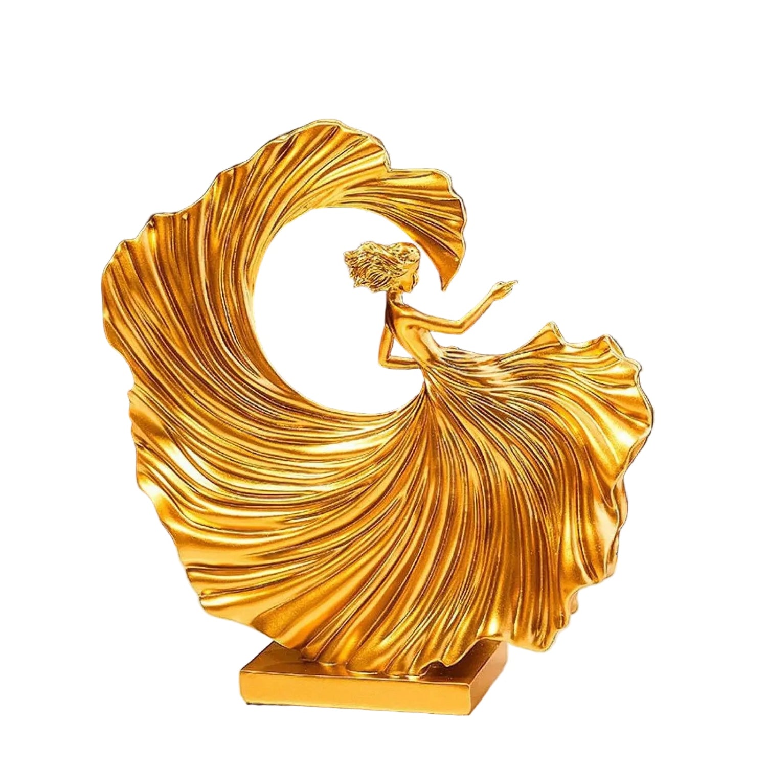 Abstract Modern Ballet Dancer Statue, back view - House Of Avana