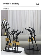 Abstract Statue - Modern Black Pedestal, texture detail - House Of Avana