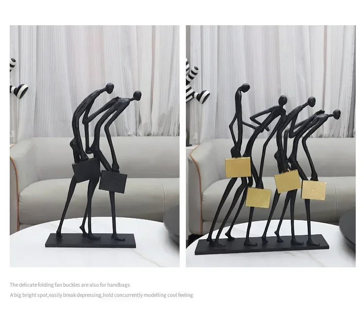 Abstract Statue - Modern Black Pedestal, product packaging - House Of Avana