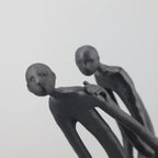 Abstract Statue - Modern Black Pedestal, detail shot - House Of Avana