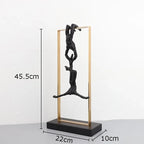 Abstract Climbing Figure - Modern Desk Statue, angled view - House Of Avana
