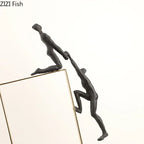 Abstract Climbing Figure - Modern Desk Statue, lifestyle image - House Of Avana