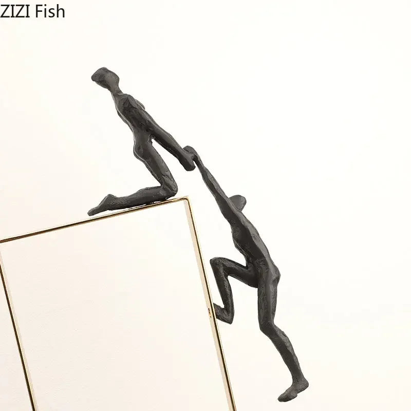 Abstract Climbing Figure - Modern Desk Statue, lifestyle image - House Of Avana