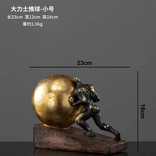 Modern Gymnast Statue - Abstract Figure Desktop, alternate view - House Of Avana