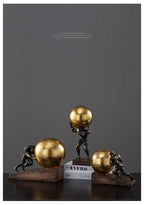 Modern Gymnast Statue - Abstract Figure Desktop, angled view - House Of Avana