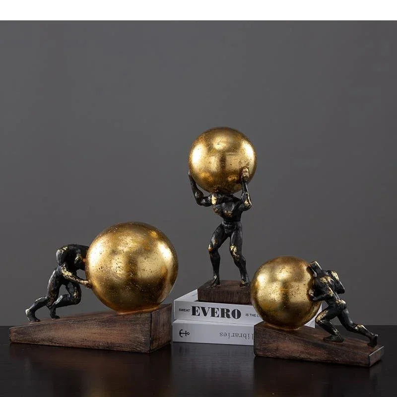 Modern Gymnast Statue - Abstract Figure Desktop, side view - House Of Avana