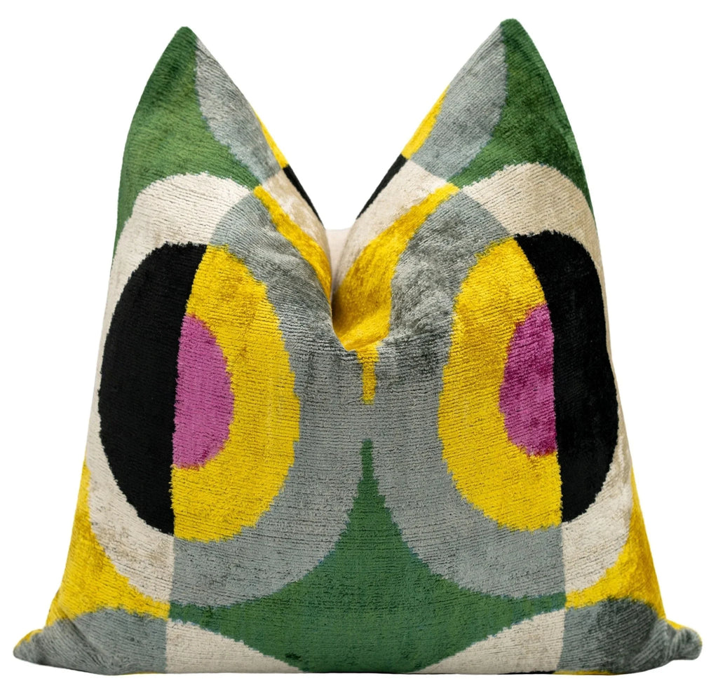 Handmade Velvet Throw Pillow with Modern Abstract Design - High-quality 20x20 Inch Decorative Accent... - House Of Avana