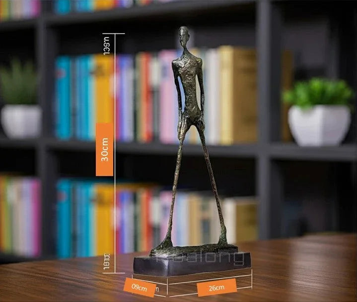 Bronze walking man statue - default title